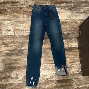 High Waist Cuffed Jean